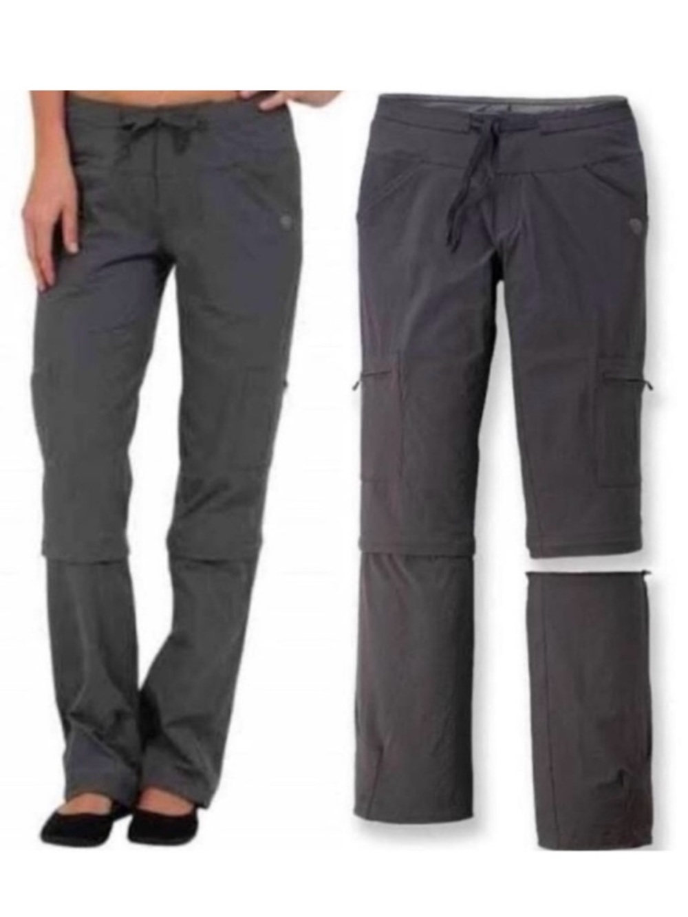 Mountain Hardware Women’s Yuma Zip Off Convertible Active Pants Gray Size 6